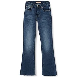 7 For All Mankind Dames Bootcut Tailorless Luxe Vintage met Worn Out Hem Broek, blauw (mid blue), 24W x 24L