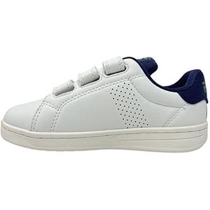 FILA Crosscourt 2 NT Velcro Kids Sneaker, White-Medieval Blue, 34 EU
