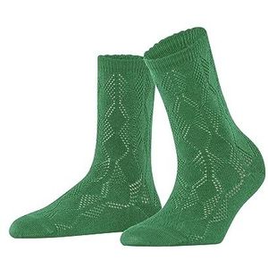 FALKE Dames Sokken Argyle Vibe W SO Wol Gedessineerd 1 Paar, Groen (Emerald 7437), 35-38