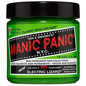 Manic Panic Electric Lizard Classic Creme, Vegan, Cruelty Free, Green Semi Permanent Hair Dye 118ml