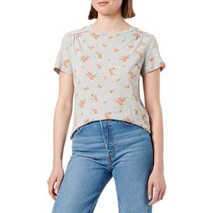 Springfield Bedrukt kanten T-shirt met schouderpatroon, Medium Grijs, L