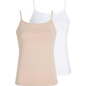 Tommy Hilfiger Hemdje voor dames, Oranje (Wit/Misty Blush), XS