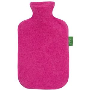 Fashy Warmwaterkruik 2,0 l met 100% gerecyclede fleece bekleding van polyester, magenta, 67405 45