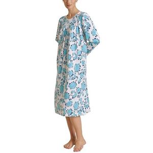 CALIDA Dames Soft Cotton Nachthemd, Blue Topaz, Standaard, Blue Topaz, One size