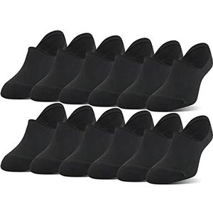 Peds Women's Lightweight Mid Cut No Show Socks, 12-Pairs, Black, Shoe Size: 5-10