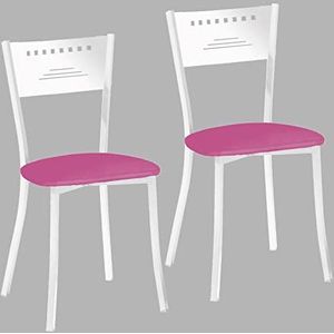ASTIMESA SCMGRS Twee keukenstoelen, metaal, roze, zithoogte 45 cm