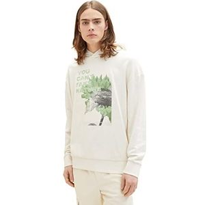 TOM TAILOR Denim Uomini Sweatshirt 1035672, 12906 - Wool White, XS