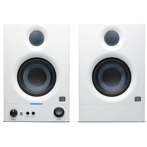 PreSonus Eris 3.5BT Gen 2 in White, Studio Monitor Speakers with Bluetooth, Pair, 3.5 Inch, 2-Way, Powered Desktop Speakers for Multimedia, Gaming, Studio-Quality Music Production, 50W Power
