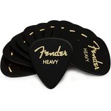 Fender® »351 SHAPE CLASSIC PICKS« Celluloid plectrums - Vorm: 351-12-pack - Sterkte: Heavy - Kleur: Zwart
