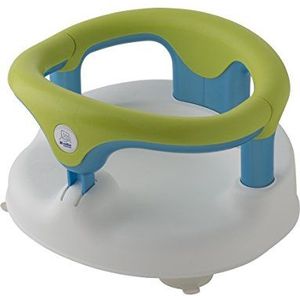 Rotho Babydesign Badzitje, met uitklapbare ring met kinderslot, 7 - 16 maanden, tot max. 13 kg, BPA-vrij, 35 x 31,3 x 22 cm, wit/apple green/aquamarine pearl