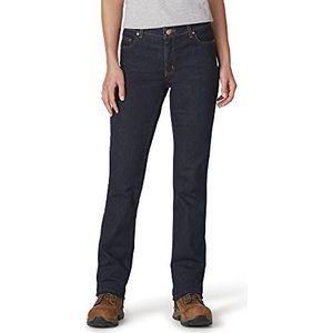 Dickies Dames perfecte vorm denim rechte stretch jeans, Geschaald indigo blauw, 46