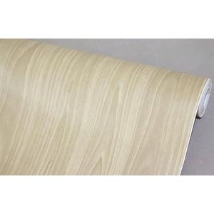 BUVU Plakfolie, meubelfolie, bruin, houtlook, zelfklevende folie, houtbehang, 45 cm x 800 cm, vintage strepen, folie, waterdicht, wandbehang voor meubels, muren, kasten, keukentafels