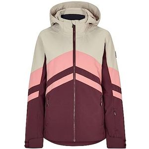 Ziener Telia Skijack voor dames, winterjas, warm, ademend, waterdicht, velvet red. silver beige dob, 40