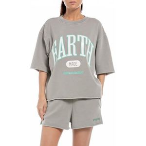 Replay Dames W3044 Sweatshirt, 585 NEPALY Grey, L, 585 Nepaly Grijs, L