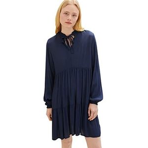 TOM TAILOR Denim Dames Jurk 1036951, 10360 - Real Navy Blue, S