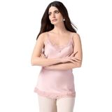 Oltre, Dames, Tops, Roze, Maat: S Satijn,