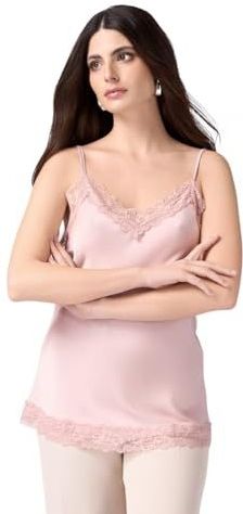 Oltre, Dames, Tops, Roze, Maat: S Satijn,