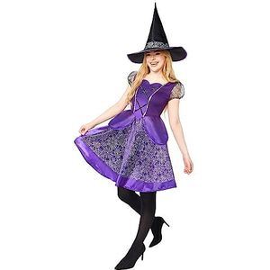 amscan 9917850 Halloween paarse heks kostuum voor dames, multi, maat: 34-42