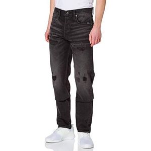 G-Star Raw heren Jeans Aluminium Relaxed Tapered, Worn in Tar Black Restored C526-c271 , 32W / 34L