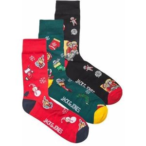Jack and Jones Chaussettes zwart/rood/blauw Junior Jack & Jones Xmas Socks