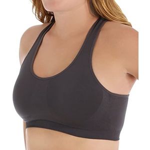 Jockey Women's Removable Cup Seamless Bra, Solid Charcoal, Medium