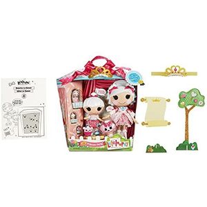 Lalaloopsy Sew Royal Princess Party - SUZETTE & MIMI LA SWEET - 4 poppen & 3 huisdieren - Bevat een diadeem, poster & kasteel - Herbruikbare verpakking - Moedigd verbeelding aan - Vanaf 3+ jaar.