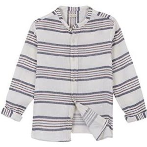 Gocco Horizontaal gestreept shirt van chiffon voor kinderen, Medium Blauw, 5-6 jaar