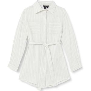 baradello Meisjesjurk met lange mouwen, Lichtblauwe strepen, 122 cm