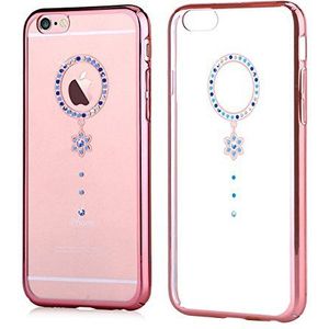 Swarovski beschermhoes voor iPhone 6/6S Crystal Camelia blauw RG