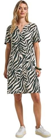 Street One Dames Tuniekjurk met patroon in Groen, in size: 34