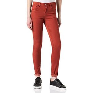 DESIRES Women's Lola Garment Dye Midwaist Pants, Burnt Red, 27