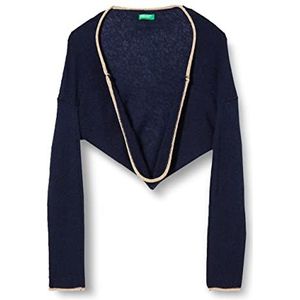 United Colors of Benetton Meisjespullover met lange mouwen en ronde hals, donkerblauw 252, 120 cm