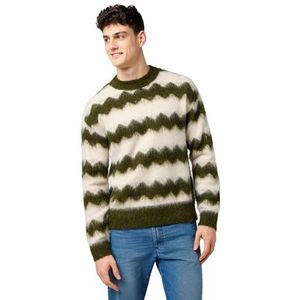 Wrangler - Gestreepte Sweater - Ivy-groen