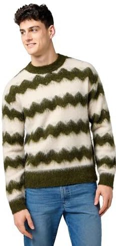 Wrangler - Gestreepte Sweater - Ivy-groen