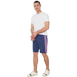Trendyol Heren Regular Fit-tafelte Shorts & Bermuda Casual Shorts, Navy, Medium