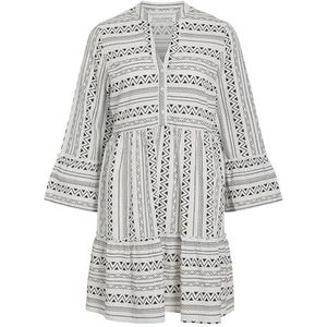 Vietna 3/4 V-hals jurk, cloud dancer, 38