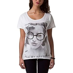Blend Dames T-Shirt Grey Tee, wit (20002 wit), S
