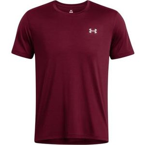 Under Armour Heren Launch T-shirt met korte mouwen, Kardinaal / / Reflecterend, M
