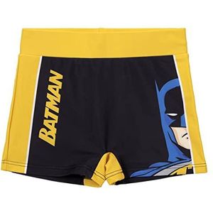 Batman Jongens Boxer Badpak - Zwart en Geel - Maat 10 Jaar - Sneldrogende Stof - Elastische Tailleband Badpak - Batman Print - Origineel Product Ontworpen in Spanje