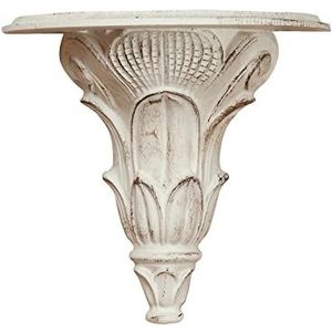 Biscottini Shabby Chic wandrek 32 x 15 x 29 cm Made in Italy | wit wandrek van hout | Shabby Chic wandrekken voor handwerk