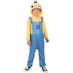 Rubies Officiële Illumination's Despicable Me 4, Minion Tim Child Onesie, Kids Fancy Dress, Maat Extra Small