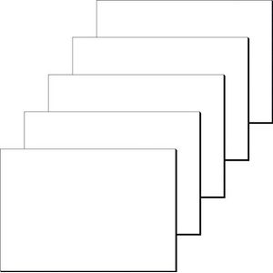 SIGEL HO300 schrijfonderlegger, papierblok/tekenblok, A2 (59,5 x 41 cm), effen wit, 5 x 30 pakjes