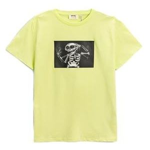 Koton Boys Skull Hologram T-shirt met korte mouwen, katoen, Groen (750), 7-8 Jaar