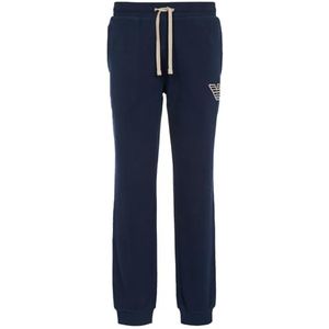 Emporio Armani Heren Corduroy Fleece Broek Joggingbroek, Marinier, XL