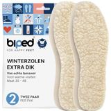 biped 2 paar inlegzolen van lamswol - Extra dikke inlegzolen van echte lamswol - Verwarmende inlegzolen voor dames en heren z1015(35)