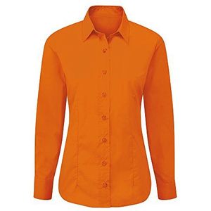 Alexandra STC-NF90OR-26 Gemakkelijk te verzorgen damesshirt met lange mouwen, gewoon, 65% Polyester/35% Katoen, maat 26, Oranje