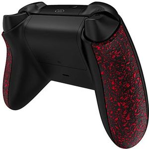 eXtremeRate Grip Cover voor Xbox Series X S Controller, DIY Vervanging Handgrip Side Shell Case Accessoires voor Xbox Series X S Controller Model 1914(Zonder Controller)-Getextureerd Rood