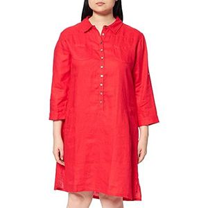 APART Fashion Linnen jurk voor dames, rood, normaal.