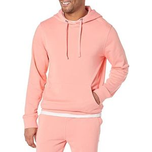 Amazon Essentials Lichtgewicht sweatshirt met lange mouwen voor heren van French Terry met capuchon (verkrijgbaar in Big & Tall), perzik, L