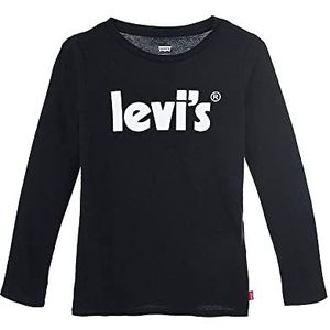 Levi's Kids Meisje Lvg ls Poster Logo top TEE, Zwart, 16 Jaren